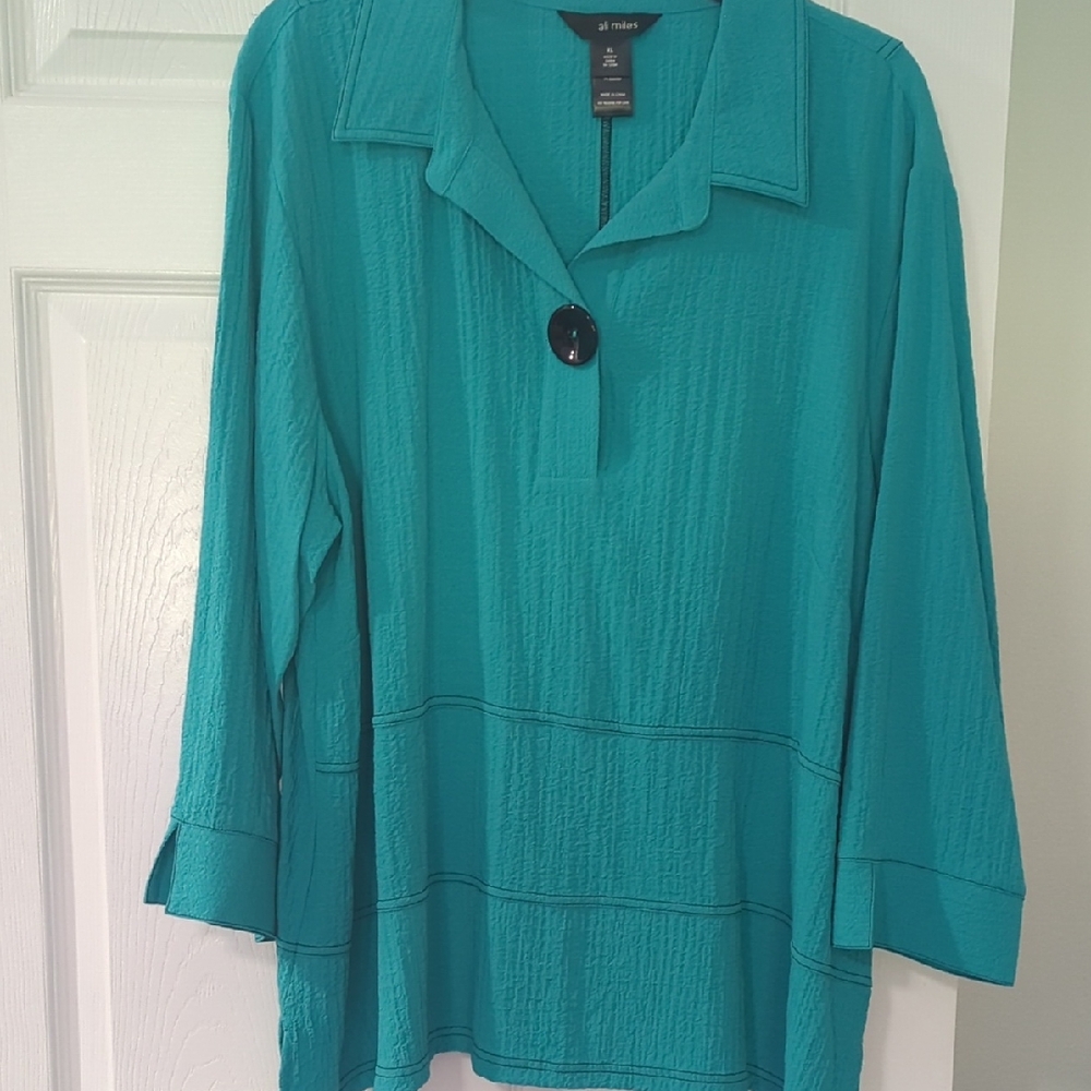 Ali Miles Tunic 3/4 Sleeves NWT XLarge Top - Picture 2 of 9